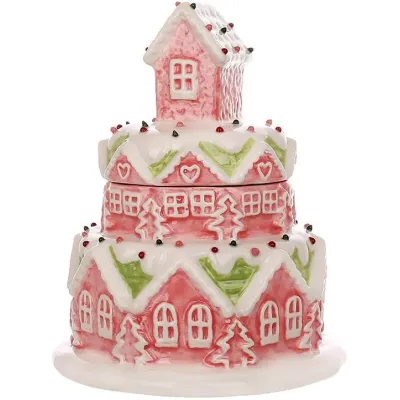 Емкость с крышкой BonaDi Gingerbread house для сыпучих продуктов 700 мл Разноцветный DP232109