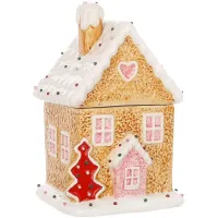 Ємність з кришкою BonaDi Gingerbread house для сипучих продуктів 850 мл Різнокольоровий DP232110 Ємність з кришкою BonaDi Gingerbread house для сипучих продуктів 850 мл Різнокольоровий DP232110