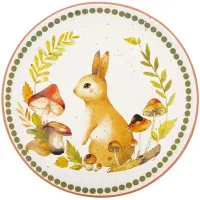 Обеденные тарелки набор 2 шт Hare in the clearing 20 см BonaDi Різнокольоровий DP232123