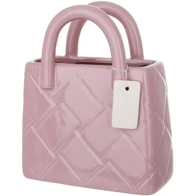Ваза BonaDi Handbag 16х7х18 см Пудровий DP232133