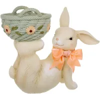 Кашпо декоративное BonaDi Rabbit with a basket 36х19х31 см Разноцветный DP232135 Кашпо декоративное BonaDi Rabbit with a basket 36х19х31 см Разноцветный DP232135
