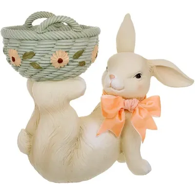 Кашпо декоративне BonaDi Rabbit with a basket 36х19х31 см Різнокольоровий DP232135