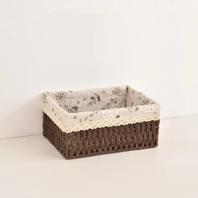 Плетеная корзина для хранения из лозы ANbeauty 22,5х16х11 см Brown (AN0103436)