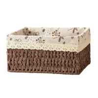 Плетений кошик для зберігання з лози ANbeauty 22,5х16х11 см Brown (AN0103436)