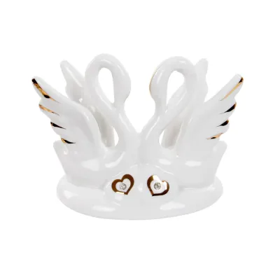 Декоративная статуэтка Lefard Love Swan 12.5 см Белый (232346)