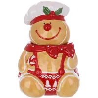Ємність із кришкою BonaDi Gingerbread Chef для сипучих продуктів 1600 мл Різнокольоровий DP232348 Ємність із кришкою BonaDi Gingerbread Chef для сипучих продуктів 1600 мл Різнокольоровий DP232348