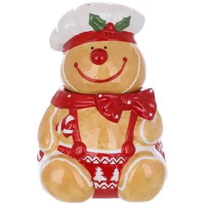 Ємність із кришкою BonaDi Gingerbread Chef для сипучих продуктів 1600 мл Різнокольоровий DP232348