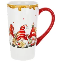 Новорічна висока кружка BonaDi Gnomes with gingerbread 550 мл Різнокольоровий DP232357