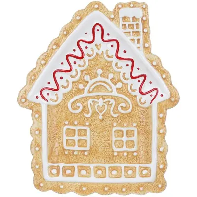 Новогодний набор с 4 тарелок Gingerbread house 26х22 см Разноцветный BonaDi DP232366 Новогодний набор с 4 тарелок Gingerbread house 26х22 см Разноцветный BonaDi DP232366
