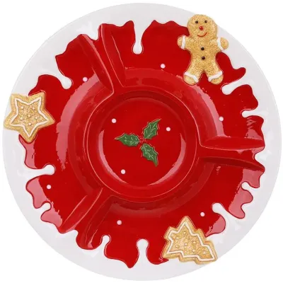Менажниця сервірувальна на 4 секції BonaDi Gingerbread man 35х3 см Різнокольоровий DP232370