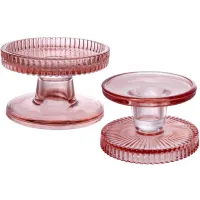 Набір свічників BonaDi Crystal Glass 6 шт Рожевий (DP232393)