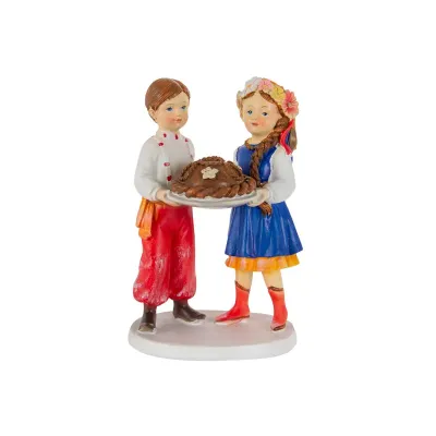 Статуетка Lefard Children with loaf 10х15 см Різнокольоровий (232939)