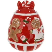 Емкость с крышкой BonaDi Merry Gingerbread для сыпучих продуктов 600 мл Разноцветный DP233116