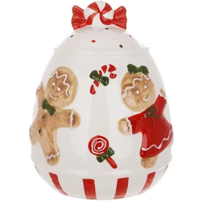 Місткість з кришкою BonaDi Merry Gingerbread для сипучих продуктів 1900 мл Різнокольоровий DP233117