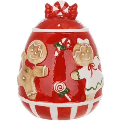 Ємність з кришкою BonaDi Merry Gingerbread для сипучих продуктів 1900 мл Різнокольоровий DP233118