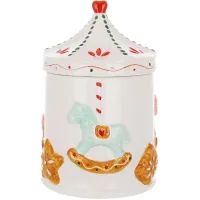 Емкость с крышкой BonaDi Gingerbread carousel для сыпучих продуктов 1500 мл Разноцветный DP233124
