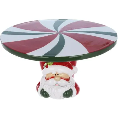 Новогоднее блюдо на ножке BonaDi Santa 23х12 см Разноцветный DP233128