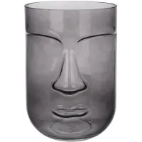 Скляна ваза BonaDi Face 15х20 см Сірий DP233174 Скляна ваза BonaDi Face 15х20 см Сірий DP233174