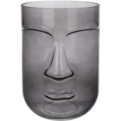 Стеклянная ваза BonaDi Face 15х20 см Серый DP233174