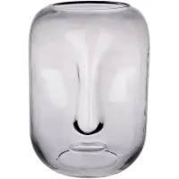 Стеклянная ваза BonaDi Face 18х25 см Серый DP233176 Стеклянная ваза BonaDi Face 18х25 см Серый DP233176