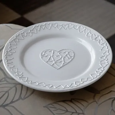 Набір сервірувальних тарілок Sabefet Love 24,5 см Білий AL233257 Набір сервірувальних тарілок Sabefet Love 24,5 см Білий AL233257