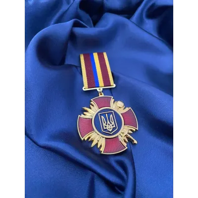 Медаль Collection Захисник Батьківщини з посвідченням 50 мм Різнокольоровий (hub_7i4vg0)