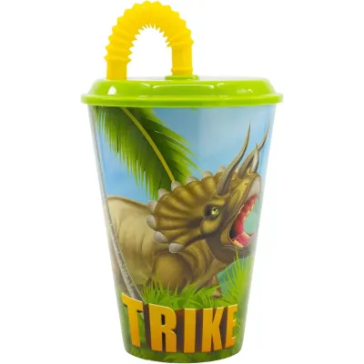 Стакан для дітей з трубочкою Stor Dinosaur 430 мл (26230)