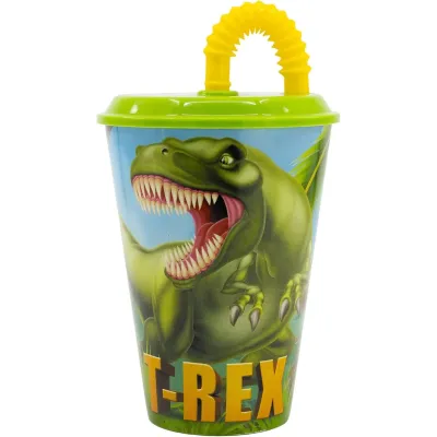 Стакан для дітей з трубочкою Stor Dinosaur 430 мл (26230)