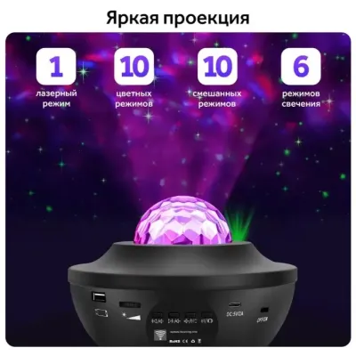 Проектор нічник зоряного неба OPT-TOP галактика з пультом і колонкою Bluetooth LY-427 Чорний (2104618353) Проектор нічник зоряного неба OPT-TOP галактика з пультом і колонкою Bluetooth LY-427 Чорний (2104618353)