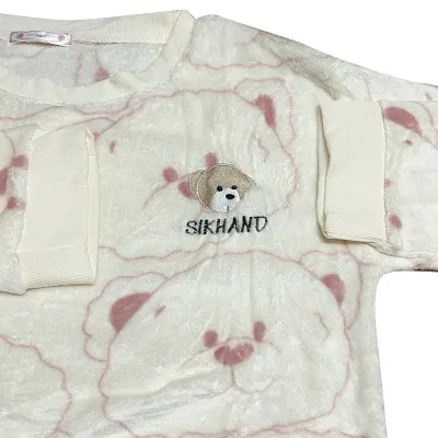Женская пижама No Brand 301 Bear XL White-Pink