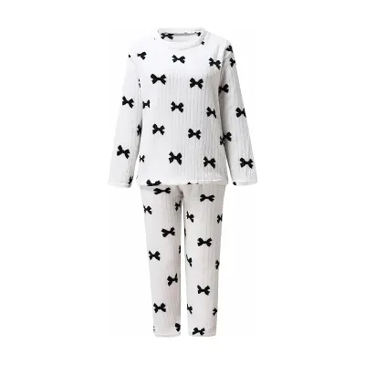 Комплект жіночої піжами No Brand 2023 Bow M White-Black