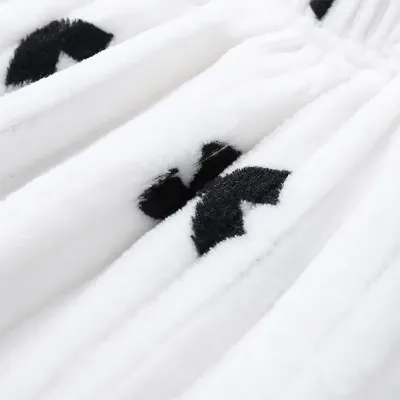 Комплект жіночої піжами No Brand 2023 Bow XL White-Black Комплект жіночої піжами No Brand 2023 Bow XL White-Black