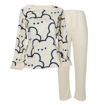 Комплект женской пижамы No Brand 302 Bear L White-Blue