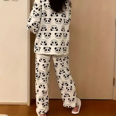 Жіноча піжама No Brand Panda M White-Black Жіноча піжама No Brand Panda M White-Black
