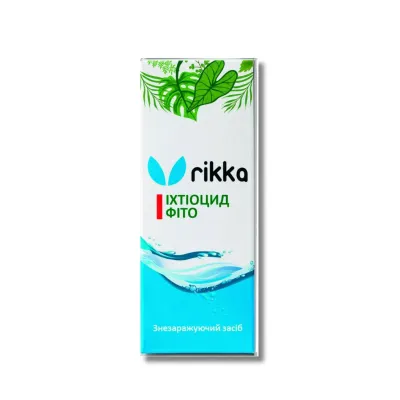 Препарат для акваріума Rikka Іхтіоцид Фіто проти внутрішніх паразитів 30 мл (D-414)