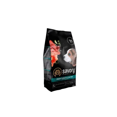 Корм для щенков всех пород Savory Fresh Turkey and Chicken с индейкой и курицей 1 кг (30280)