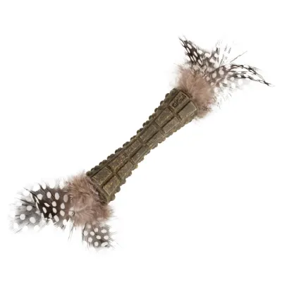 Іграшка для котів Collar GiGwi Johnny stick Спресована котяча м'ята з пір'ям 8 см Різнокольоровий (15403)