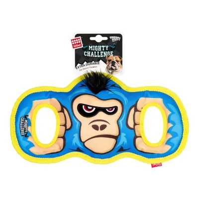 Іграшка для великих собак Collar GiGwi MIGHTY CHALLENGE Горила з пищалкою текстиль L 34 см Різнокольоровий (15369)