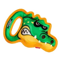 Игрушка для больших собак Collar GiGwi MIGHTY CHALLENGE Крокодил с пищалкой текстиль M 25 см Разноцветный (15370)