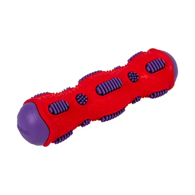 Игрушка для собак Collar GiGwi Toothbrush Stick с эффектом треска резина 21 см Красно-фиолетовый (15418)
