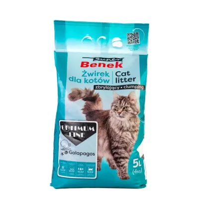 Бентонитовый наполнитель для кошачьих туалетов Super Benek Оптимум Галапагос 5 л (7012641)