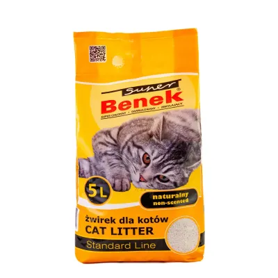 Наполнитель бентонитовый для кошачьих туалетов Super Benek Натуральный 5 л (7010012) Наполнитель бентонитовый для кошачьих туалетов Super Benek Натуральный 5 л (7010012)