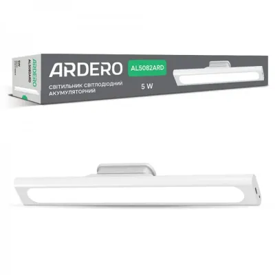Лампа акумуляторна Ardero AL5082ARD 5 Вт 350х40х50 мм White