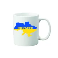 Чашка з принтом Vivay Україна 330 мл Білий (hub_xsmhdh)