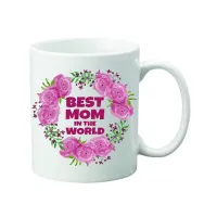 Чашка з принтом Vivay Best mom in the world 330 мл Білий (hub_5gjrqv)