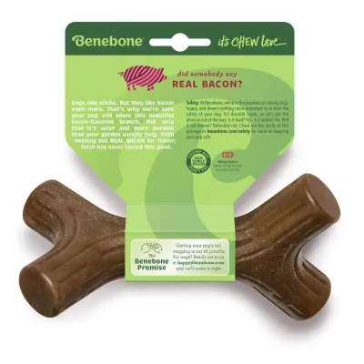 Кленова гілка для розгризання Benebone Bacon Stick Бекон 16,76х9,39 см Коричневий (812350)