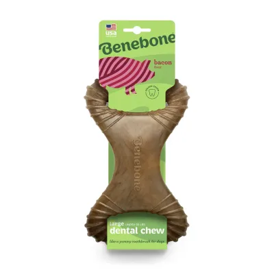 Іграшка для гризіння Benebone Dental Chew Бекон 21,08х11,43 см Коричневий (890300) Іграшка для гризіння Benebone Dental Chew Бекон 21,08х11,43 см Коричневий (890300)