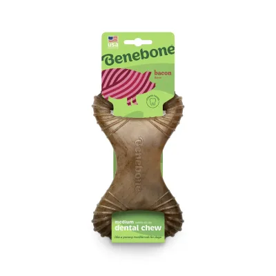Игрушка для грызения Benebone Dental Chew Бекон 19,05х11,17 см Коричневый (860350)