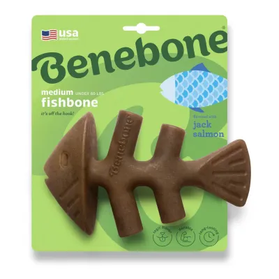 Игрушка для грызения Benebone Fishbone Лосось 17,78х11,43 см Коричневый (420300) Игрушка для грызения Benebone Fishbone Лосось 17,78х11,43 см Коричневый (420300)