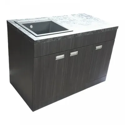 Пластиковая тумба с каменной мойкой The MIX Adamant 120x85x55 см Коричневый Пластиковая тумба с каменной мойкой The MIX Adamant 120x85x55 см Коричневый